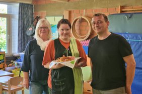 Cordula Hillebrecht mit Jenny Vogelbein und Fabian Klever